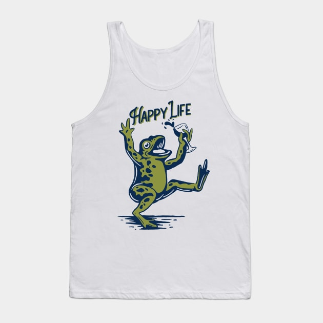 Green Frogs Enjoy Life Tank Top by giantplayful